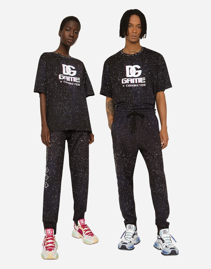 Multi-colored cotton T-shirt with DG Game logo print - 5