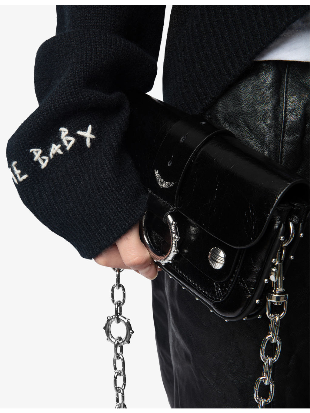 Kate Branded Leather Wallet Bag - 5