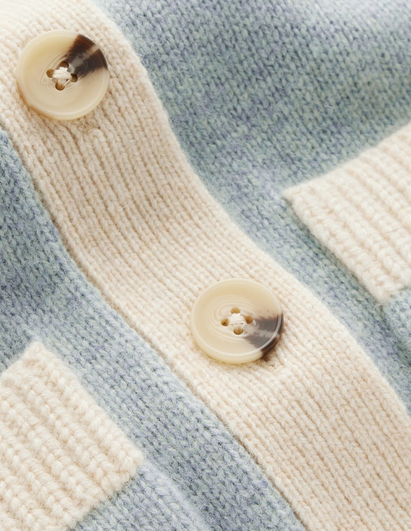 Marion Merino Cardigan-Snowbird Blue, Navy 1