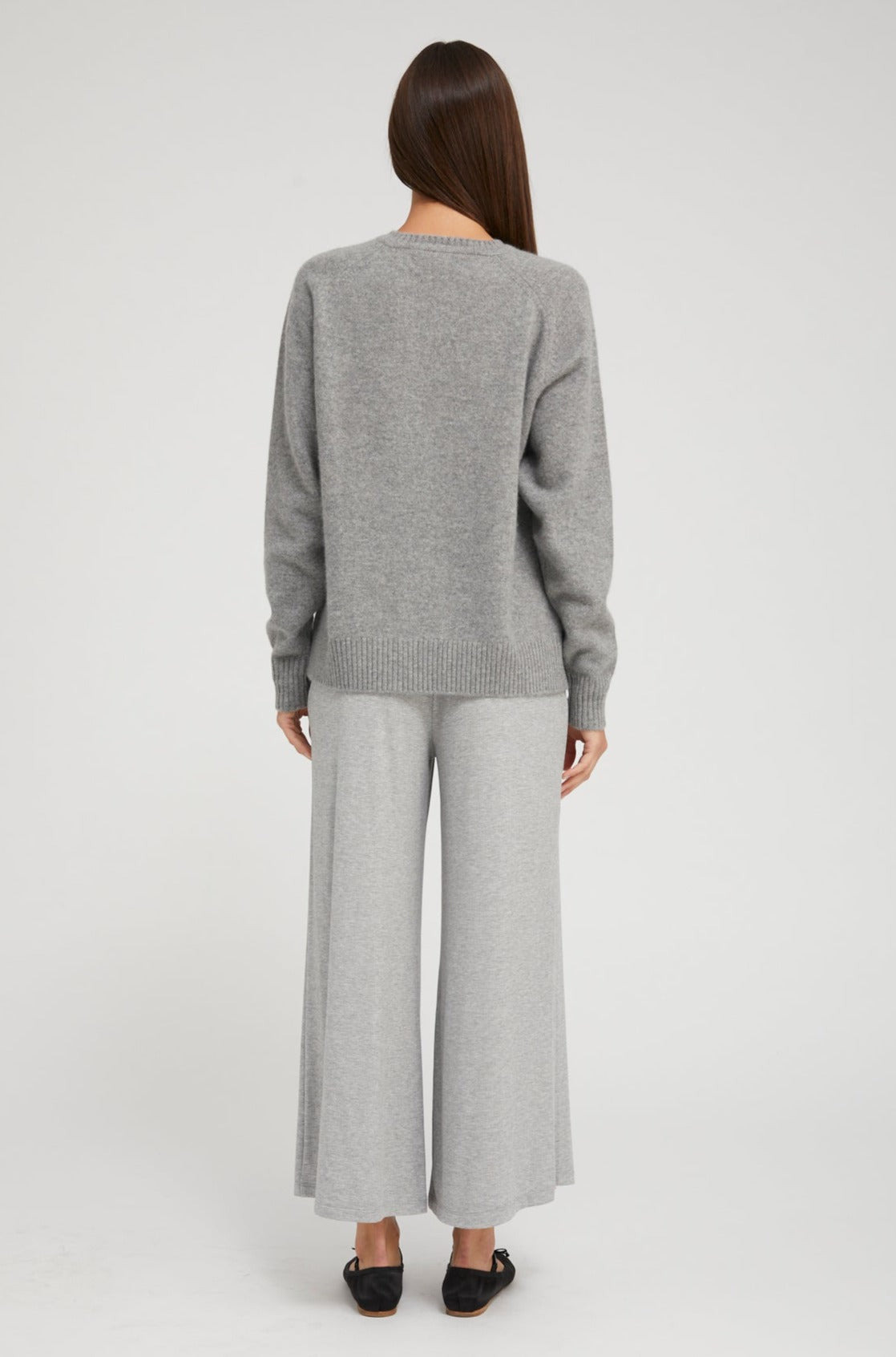 GREY CASHMERE BOYFRIEND SWEATER - 7