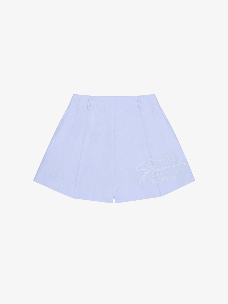 SHORTS IN COTTON WITH GIVENCHY MEDALLION - 1