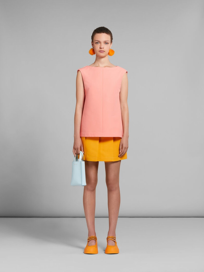 Marni MUSEO NANO BAG IN LIGHT BLUE LEATHER outlook