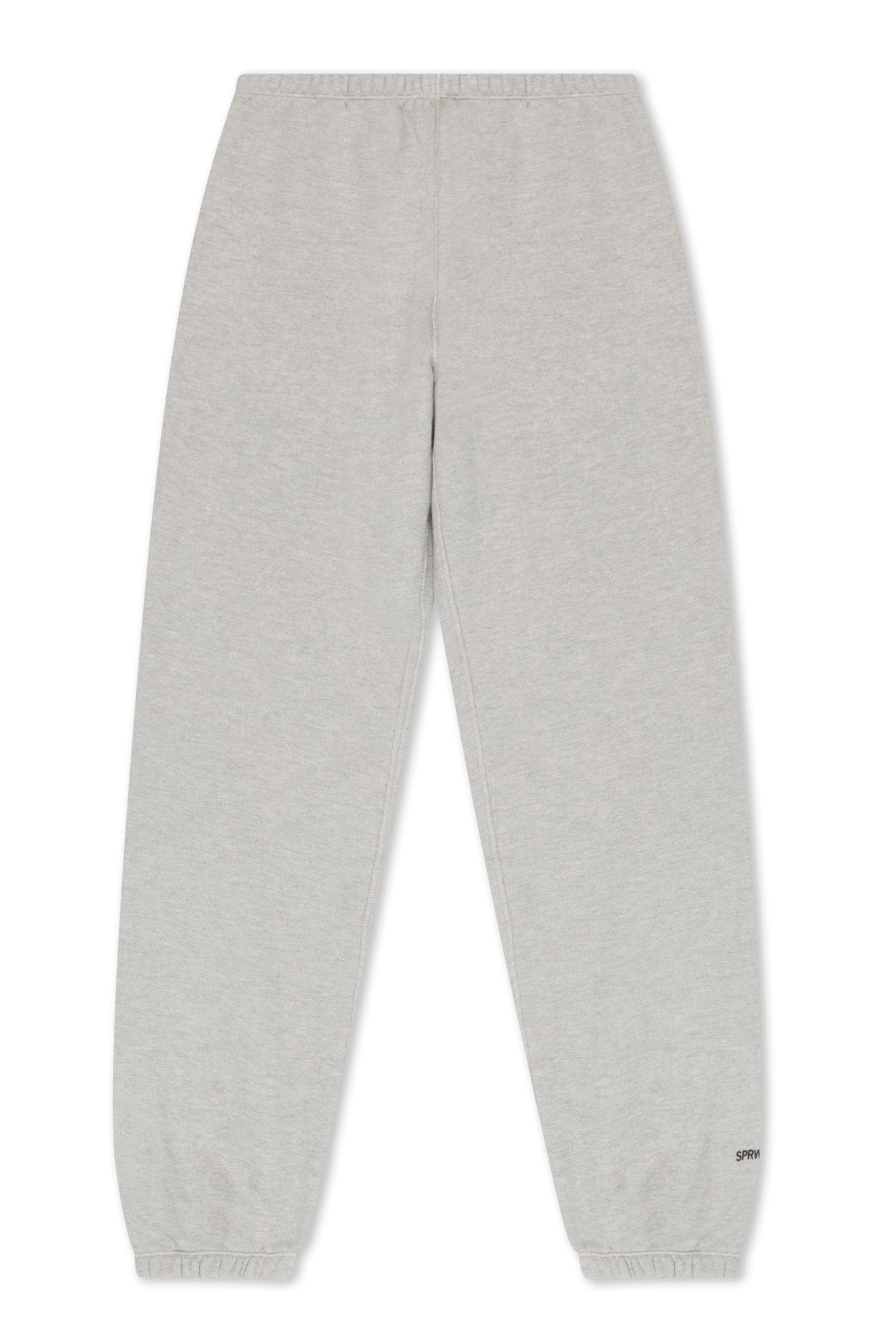 HEATHER GREY COTTON MINI LOGO SWEATPANTS - 9