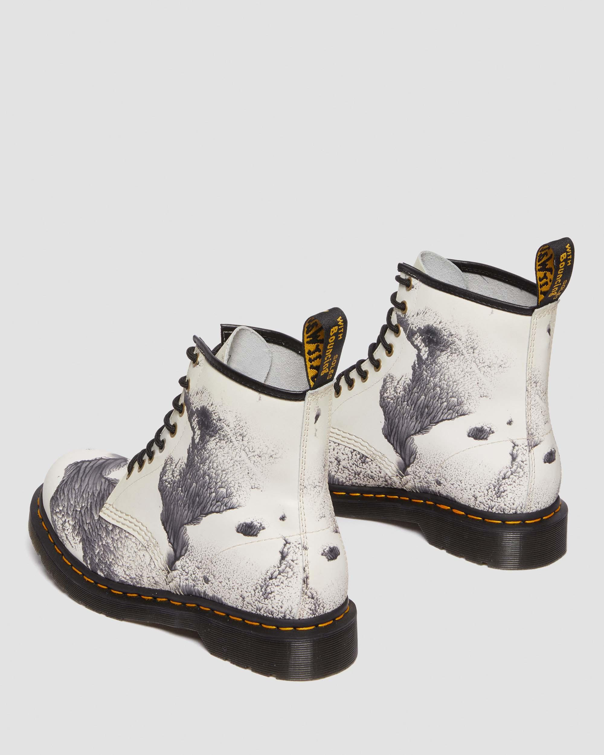 1460 Tate 'Decalcomania' Backhand Leather Lace Up Boots - 9