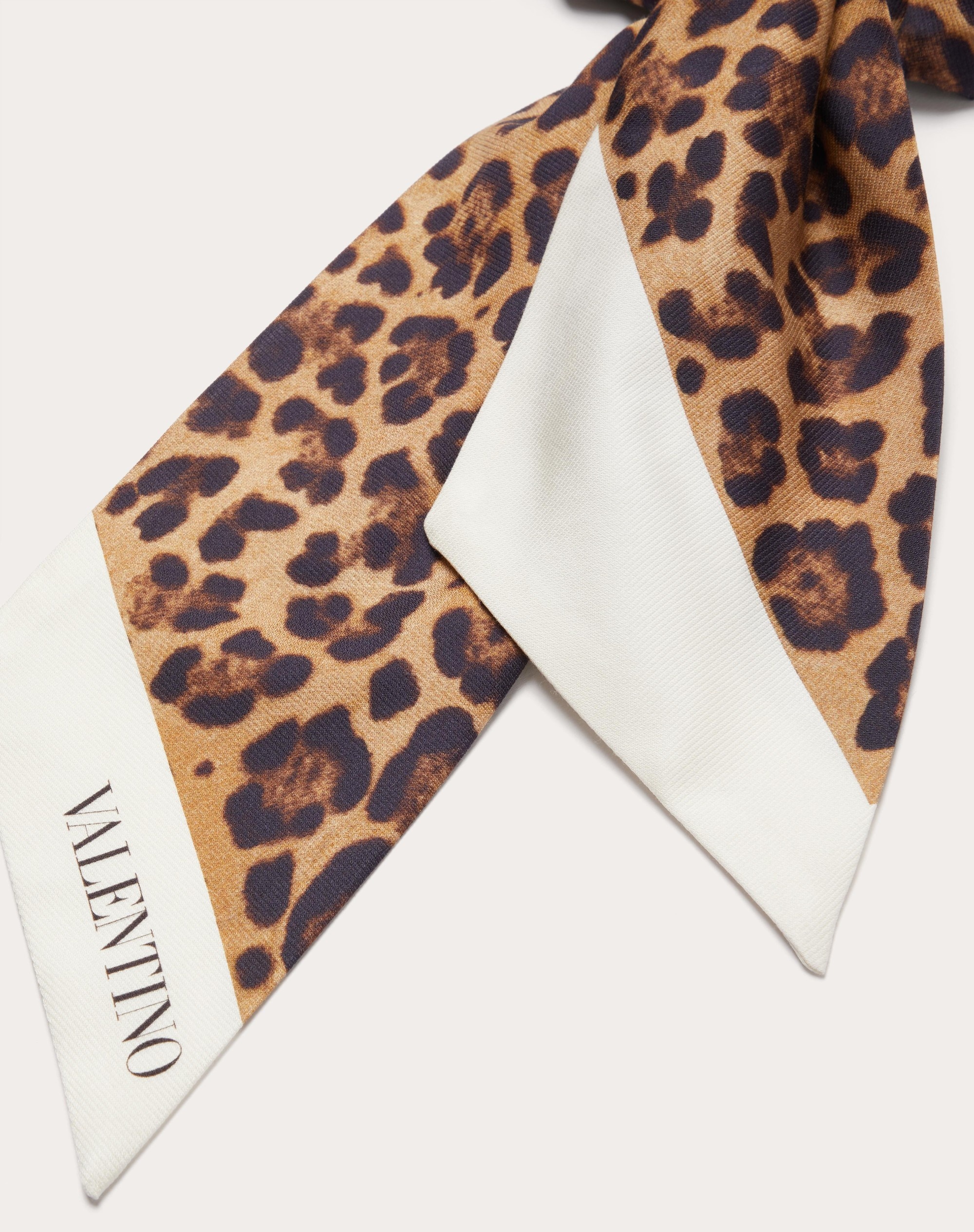 VALENTINO ESCAPE ANIMALIER PRINT HEADBAND IN COTTON AND SILK - 2