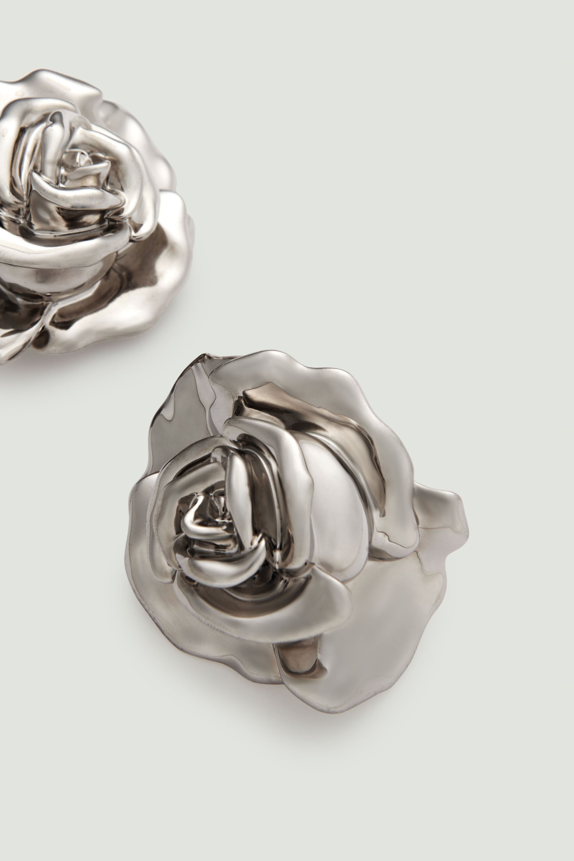 3D Rose Earrings - 3