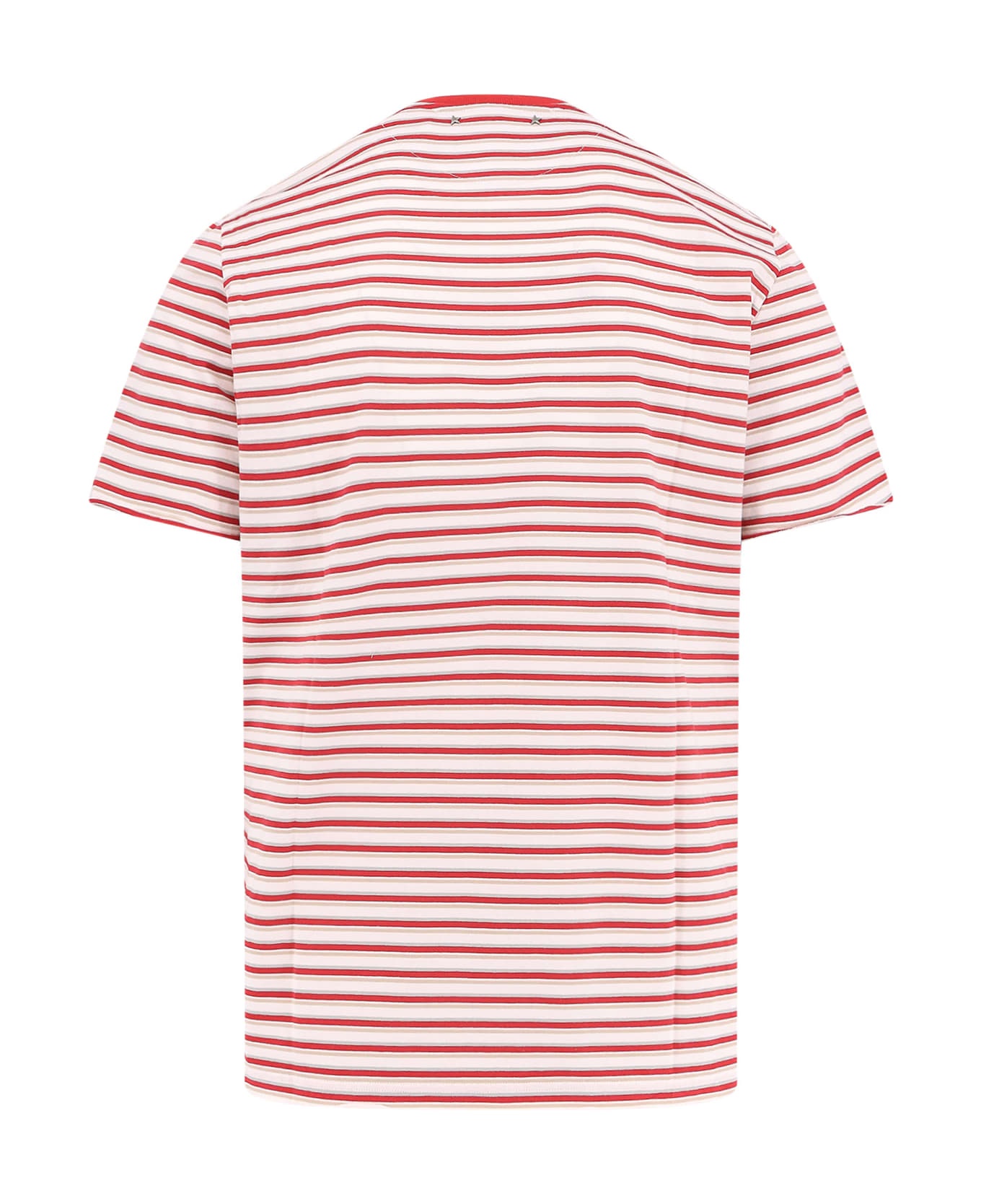 Striped Cotton T-shirt With Logo - 2