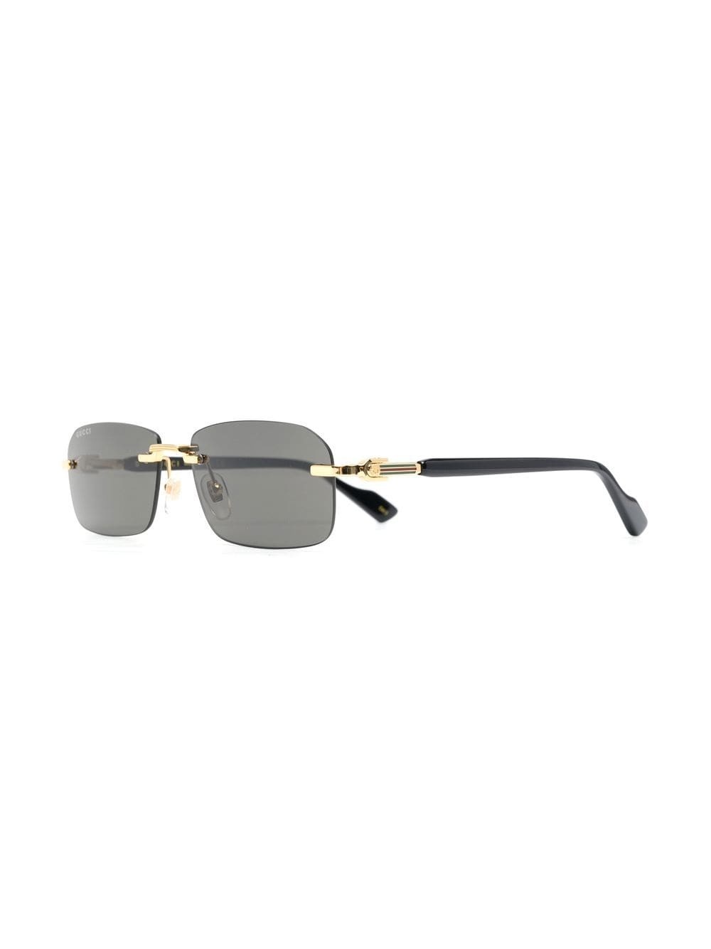 rimless rectangle-frame sunglasses - 2