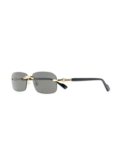 GUCCI rimless rectangle-frame sunglasses outlook