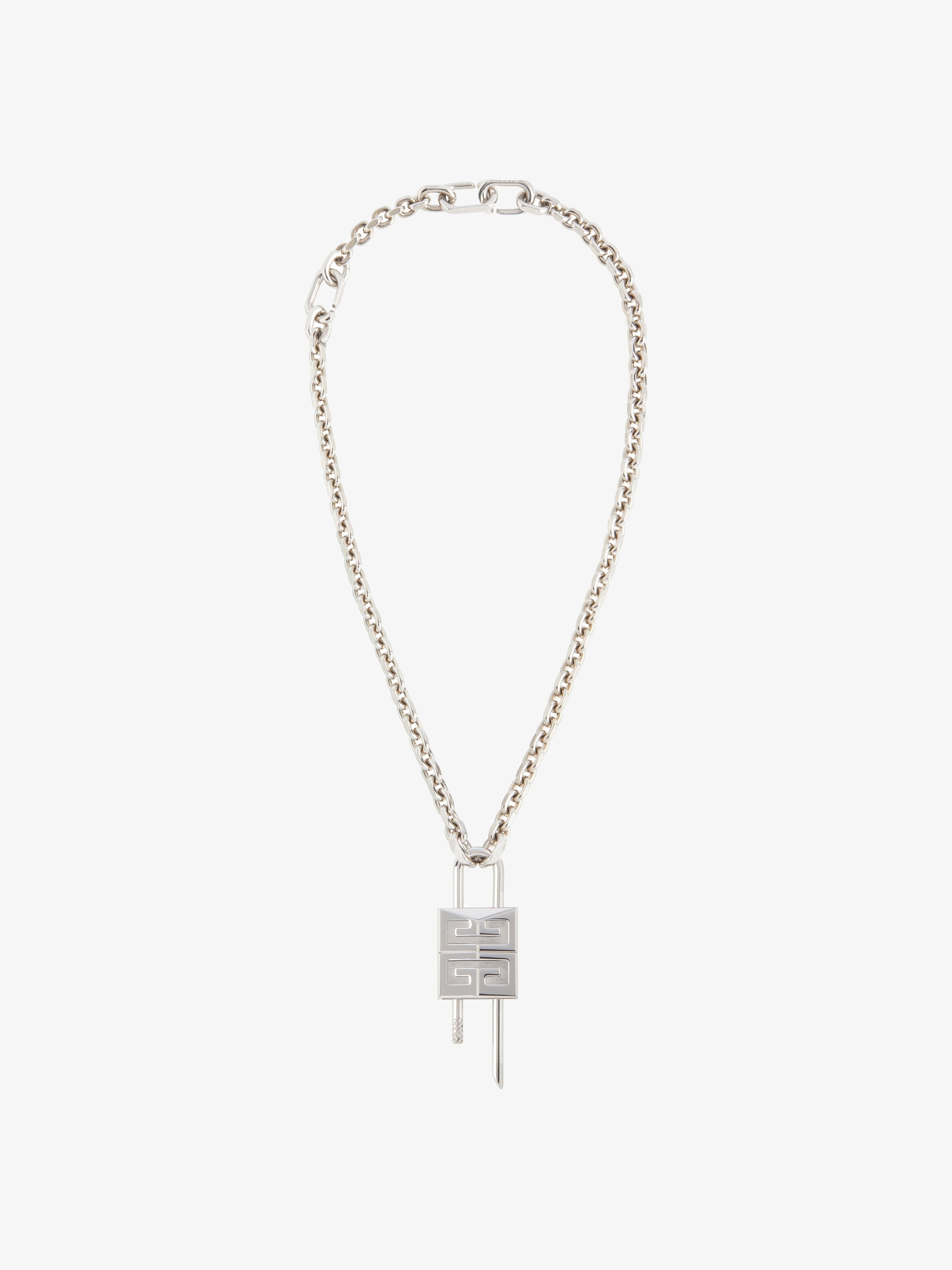 Louis Vuitton Silver-tone Lock It Pendant Necklace in Metallic