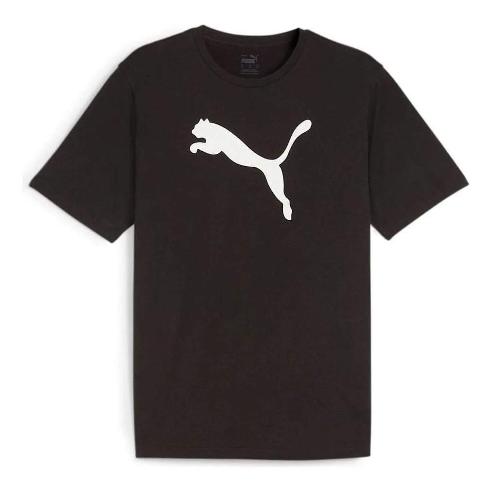 PUMA teamRISE 로고 코튼 티셔츠 '블랙' 658705-03 - 1