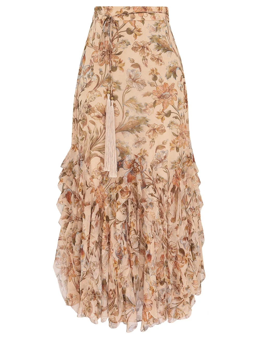 ASCENT CASCADING MIDI SKIRT - 1