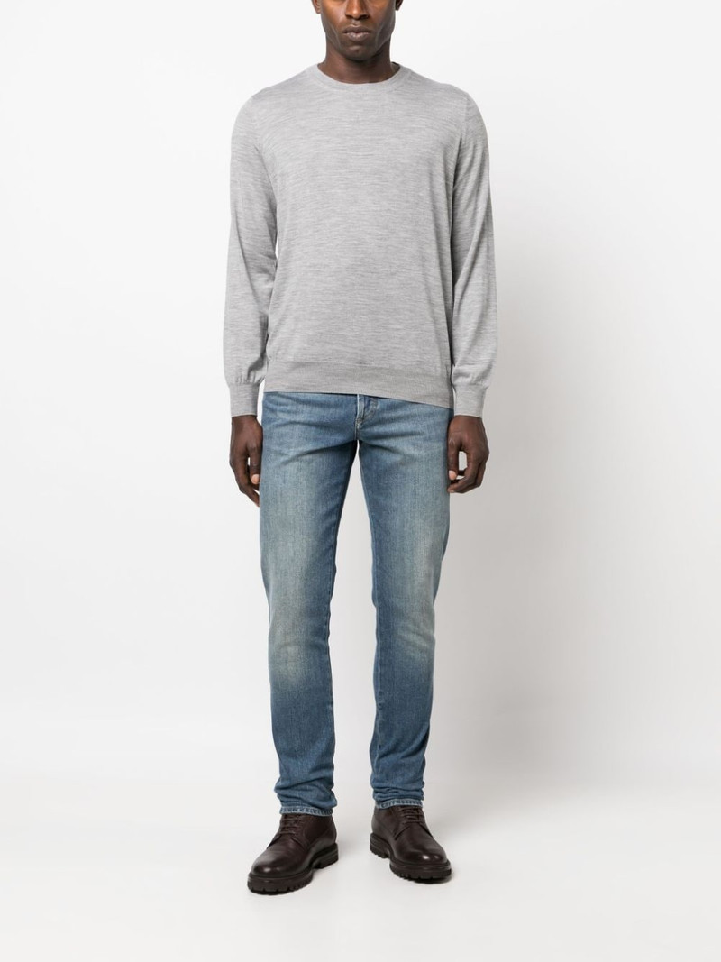 Brunello Cucinelli mélange-knit crew-neck jumper outlook