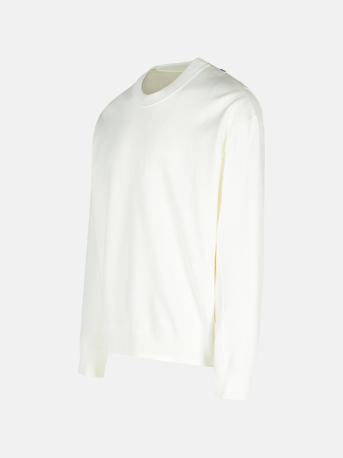 WHITE COTTON SWEATSHIRT - 2