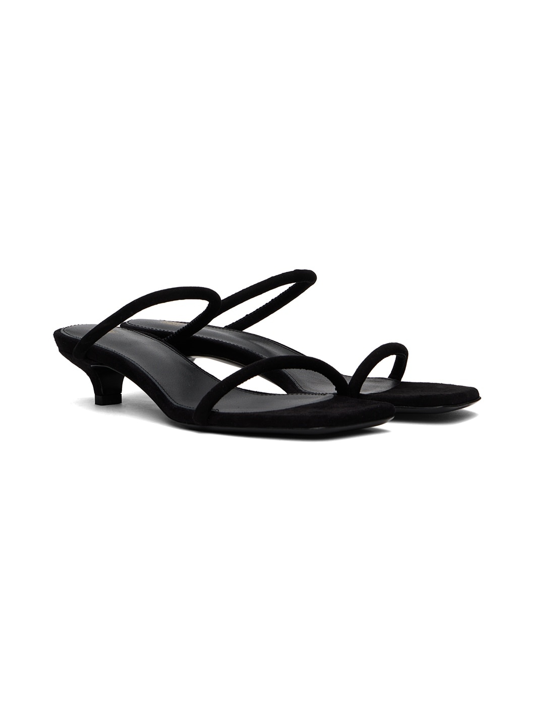 Black 'The Minimalist' Heeled Sandals - 4
