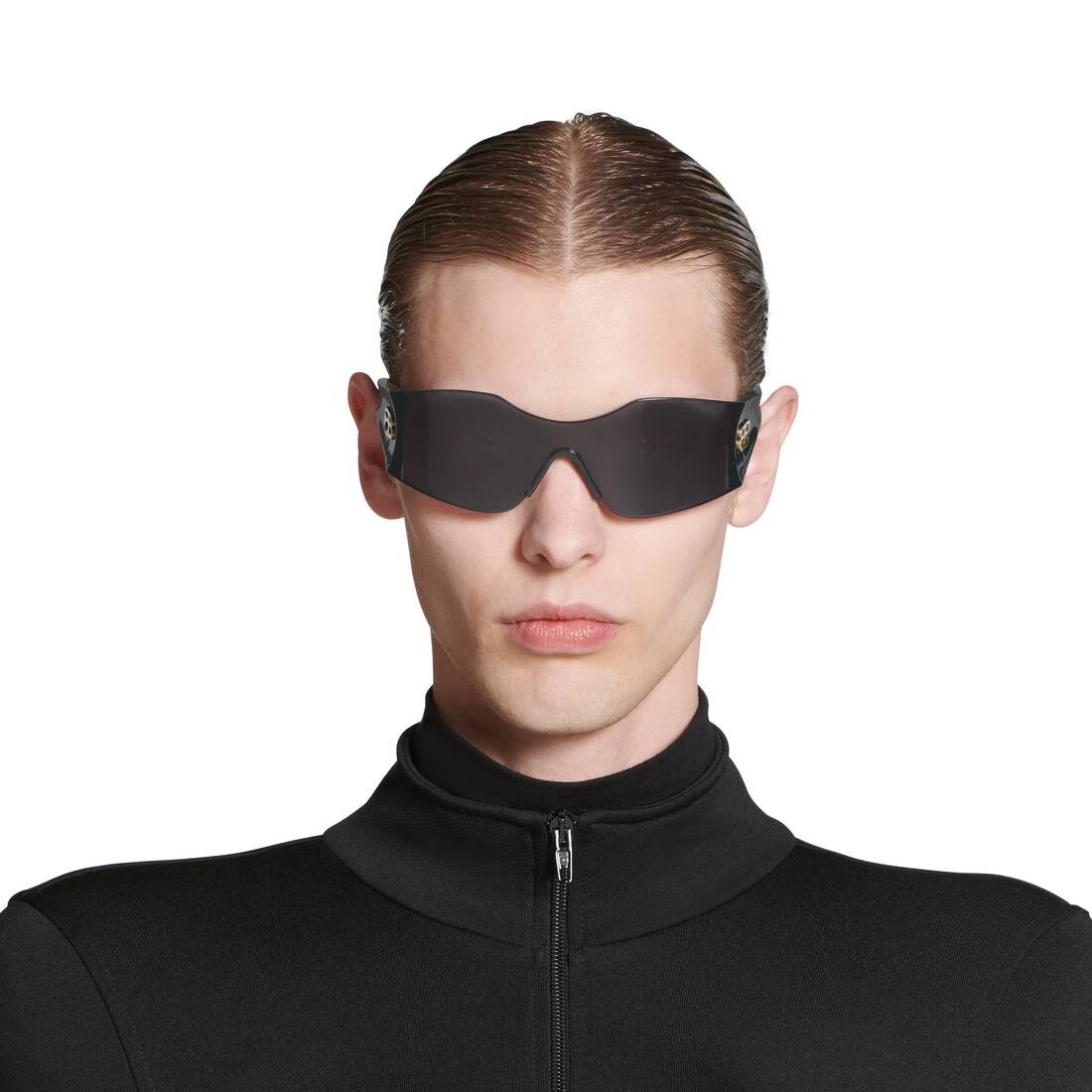 Hourglass Mask Sunglasses in Black - 5
