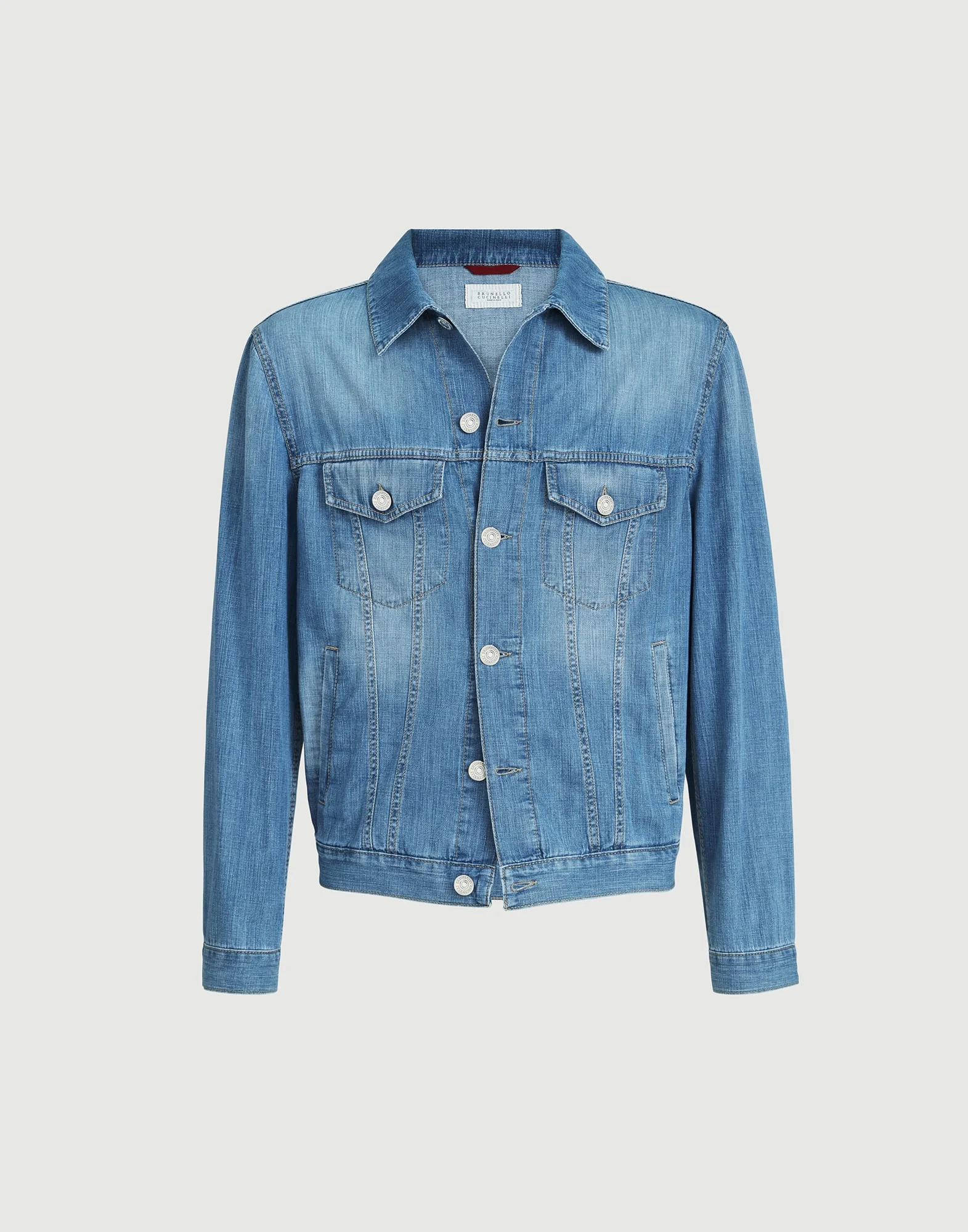 Lightweight old denim four-pocket jacket - 1