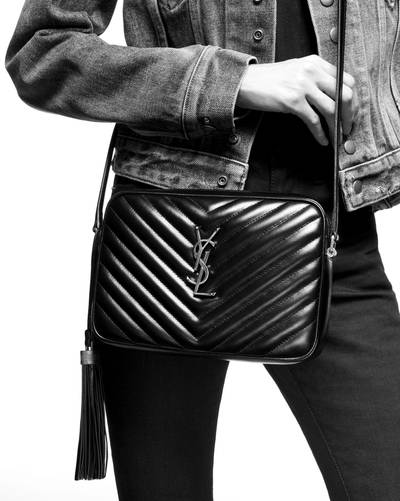 SAINT LAURENT lou camera bag in supple quilted leather outlook