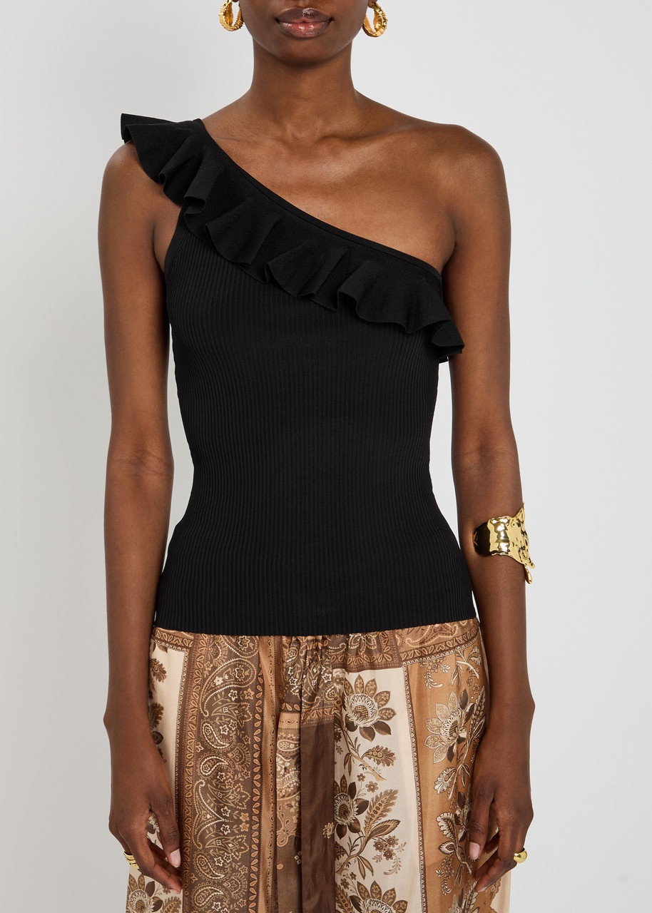 Zimmermann Rhiannon Frill Asymmetric Stretch-jersey Tank - 2
