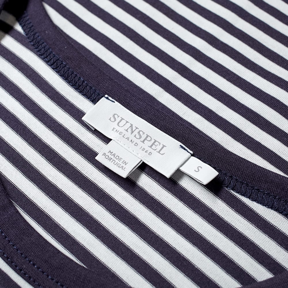 Sunspel Long Sleeve English Stripe Tee - 2