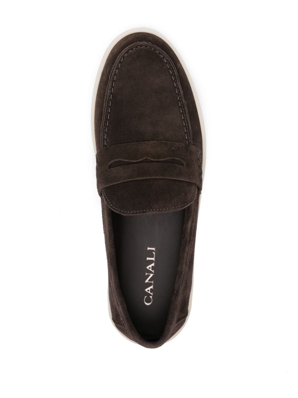 penny-slot suede loafers - 4