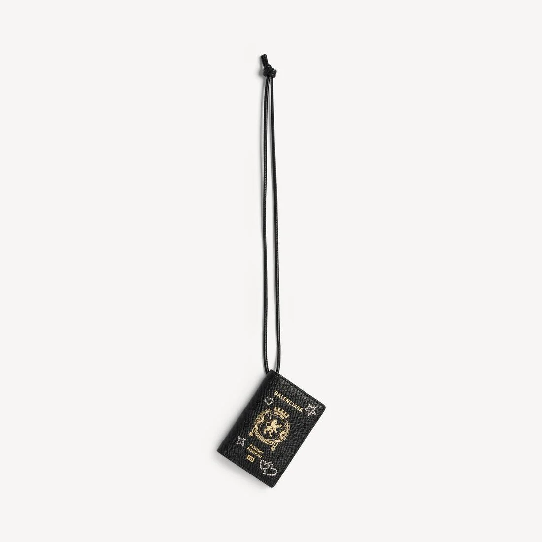 Men's Passport Card Holder Keyring in Black - 1