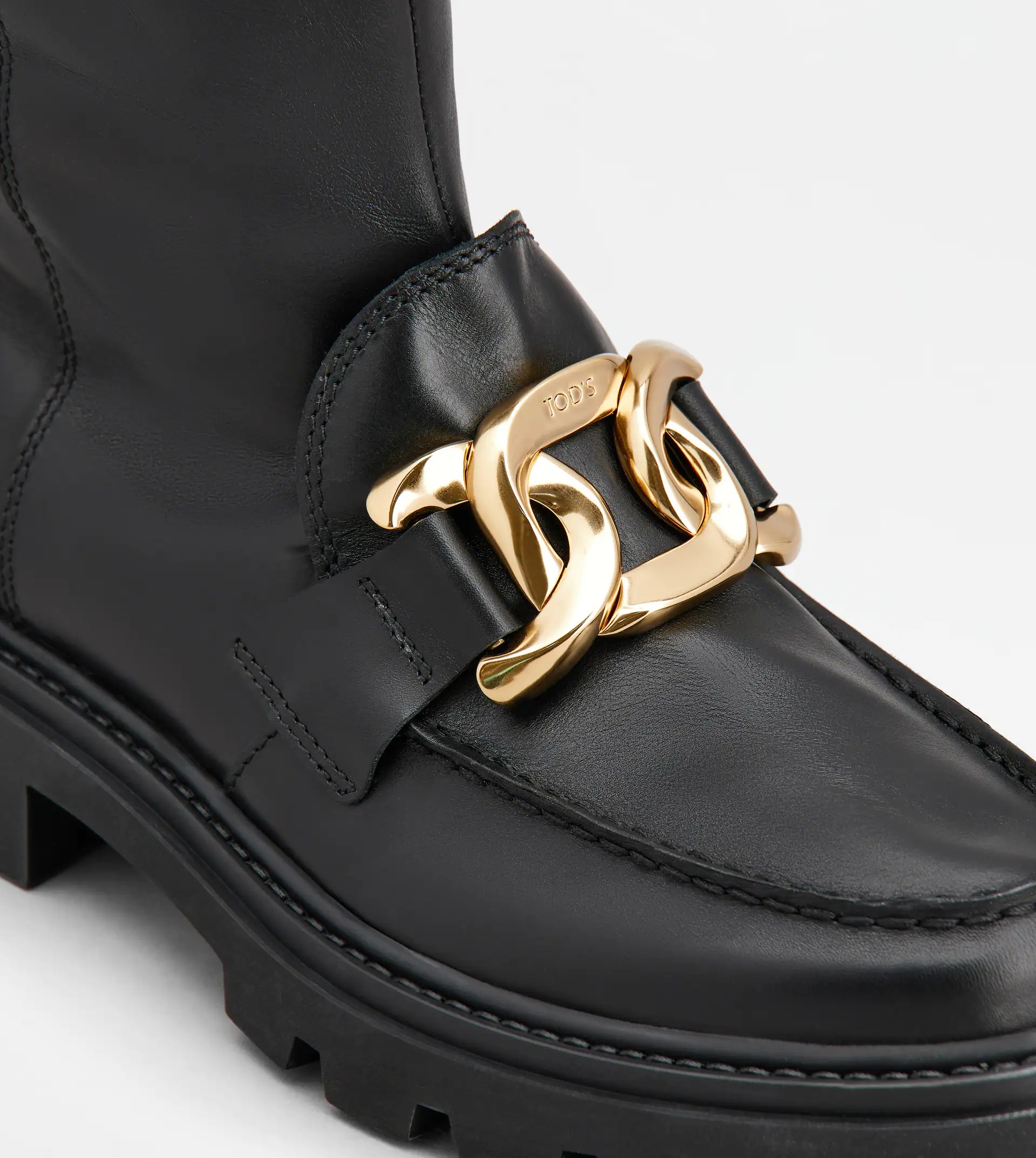 BOOTS IN LEATHER - BLACK - 5