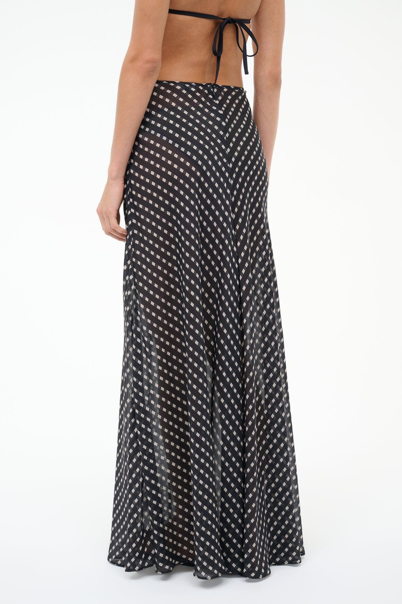 STAUD VELMA SKIRT BLACK GEO 4