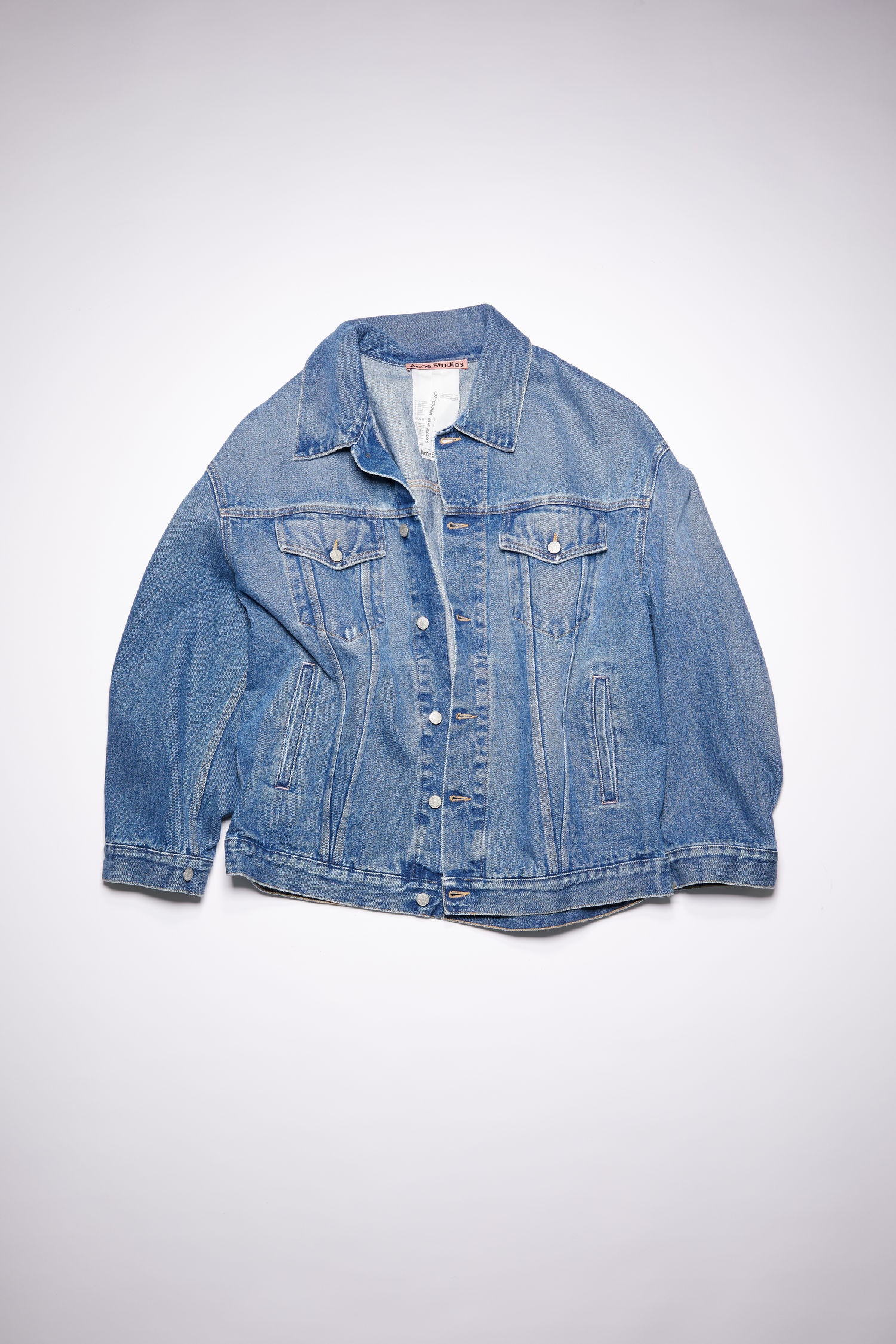 Oversized denim jacket - Mid Blue - 5