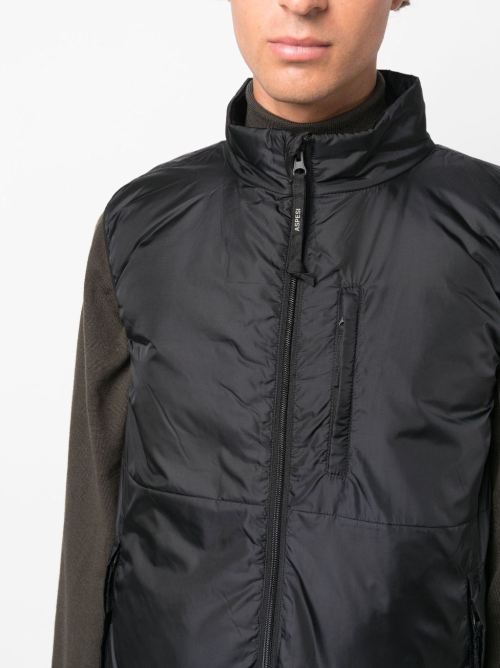 padded high-neck gilet - 5