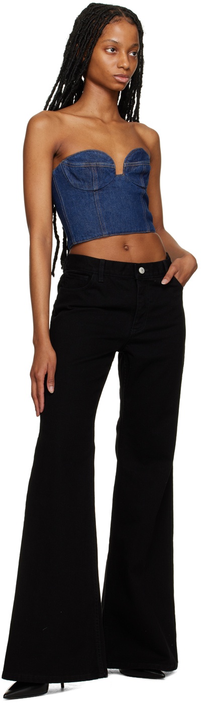 【関税込み】Magda Butrym ブラック フレアジーンズ Low-rise flared jeans in black - Magda Butrym | Mytheresa