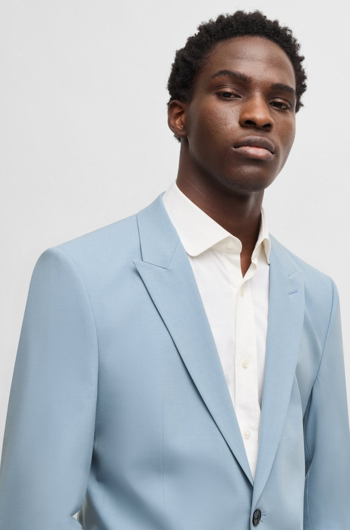 EXTRA-SLIM-FIT BLAZER IN WOOL-BLEND POPLIN - 5