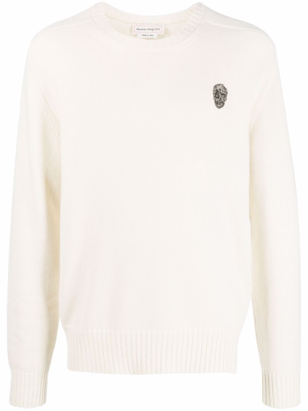 skull-motif cashmere jumper - 1