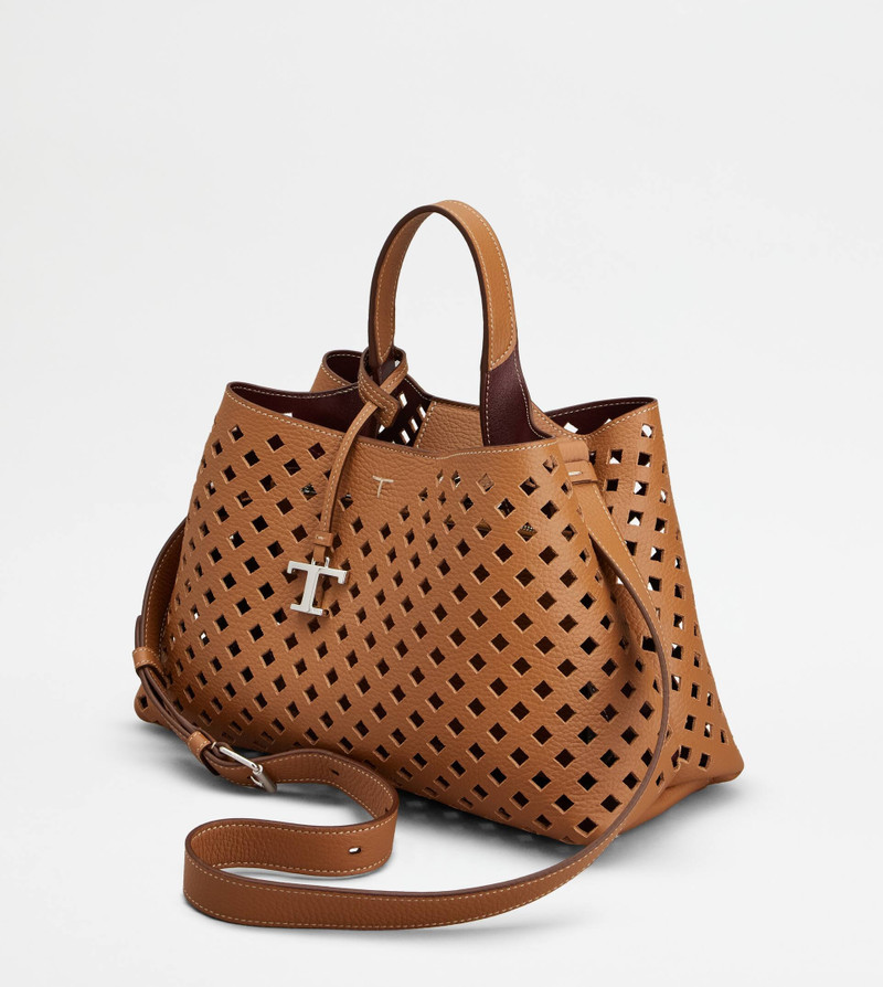BAG IN LEATHER SMALL - BROWN, BURGUNDY 6
