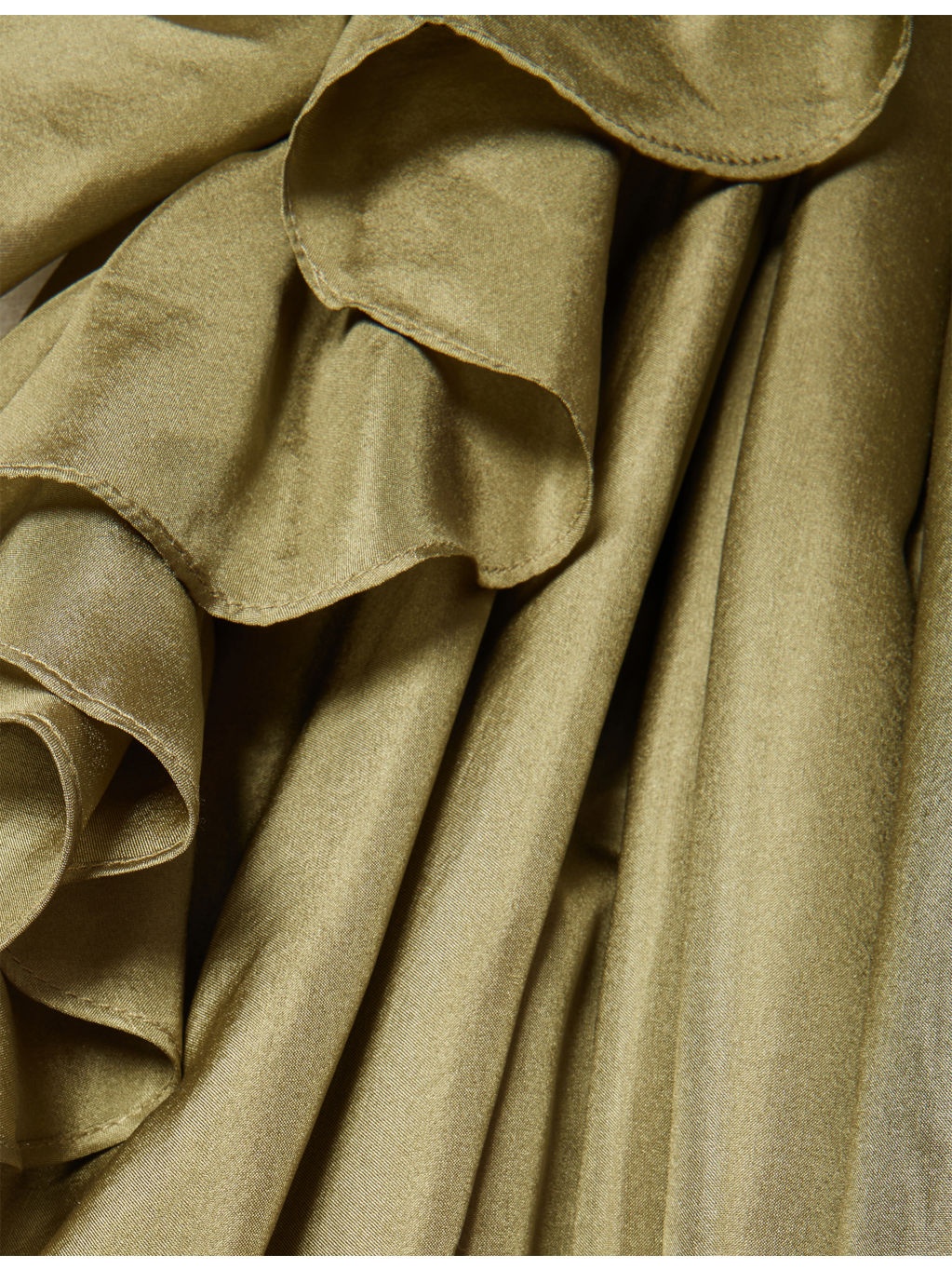 Cascadian Ruffled Silk Midi Dress - 6