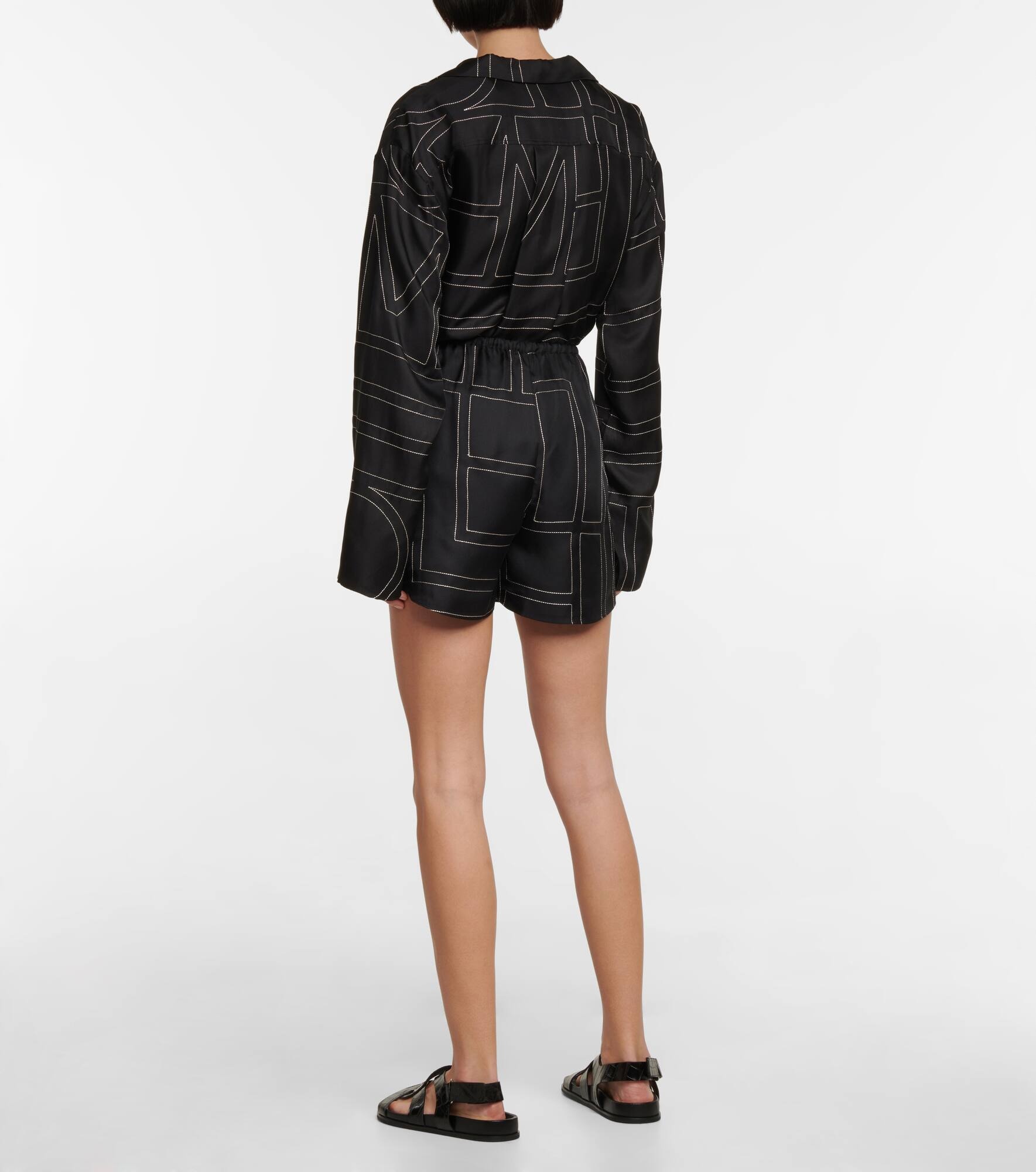 Logo silk shorts - 3