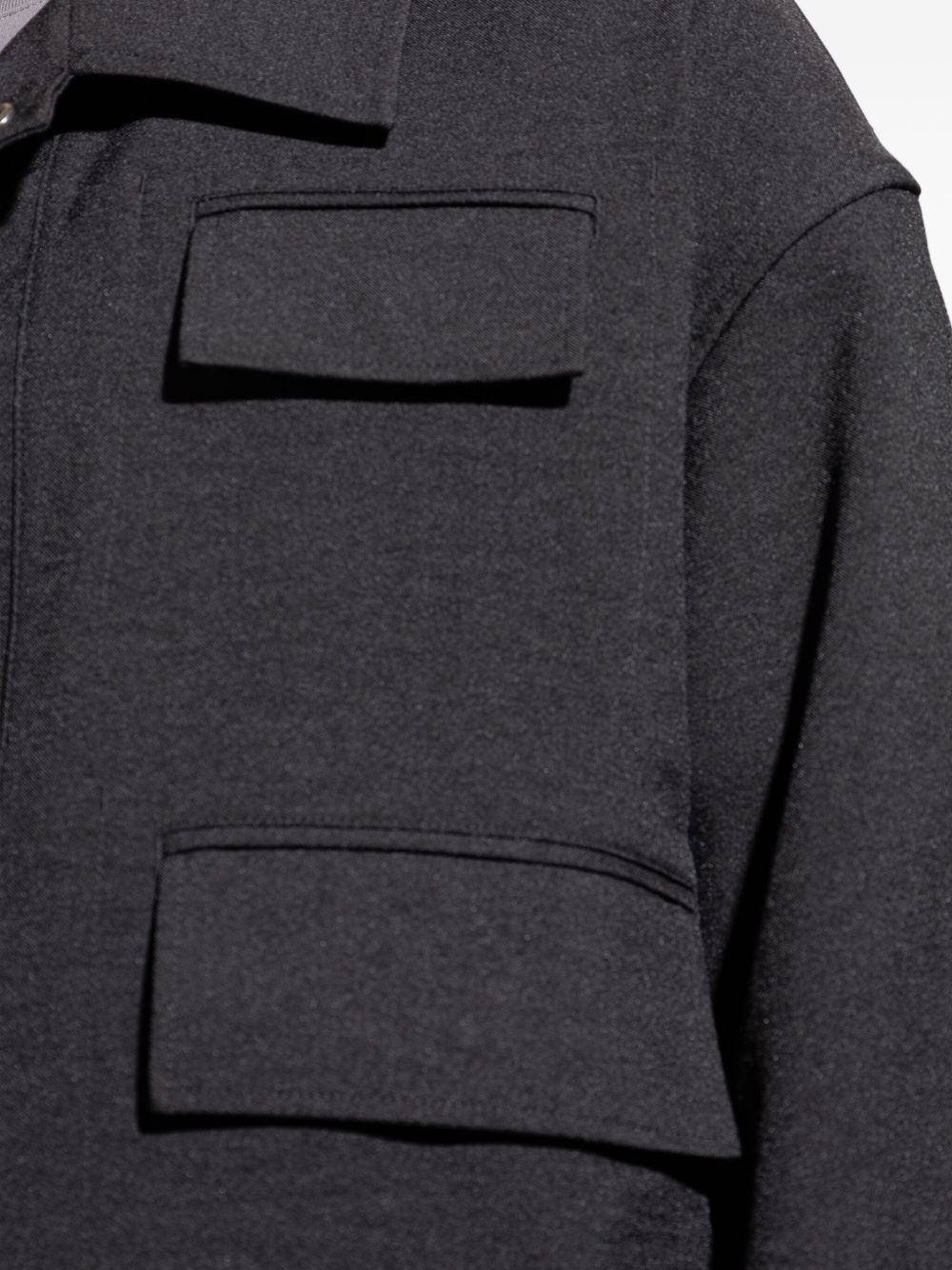 multi-pocket button-fastening jacket - 5
