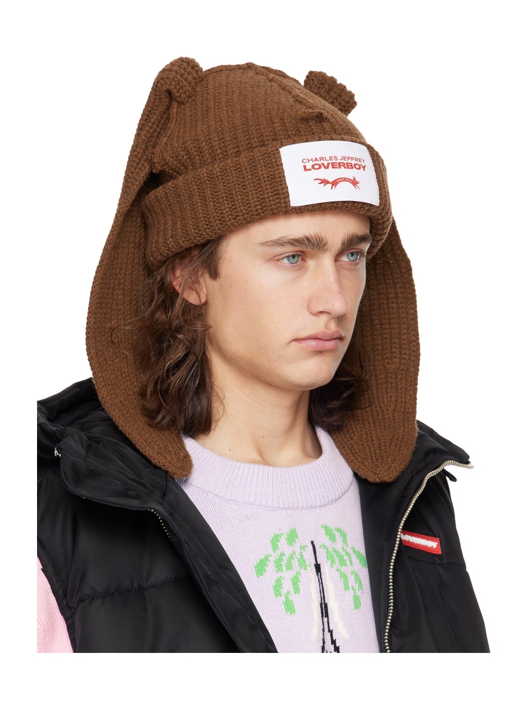 SSENSE Exclusive Brown Ears Beanie - 2