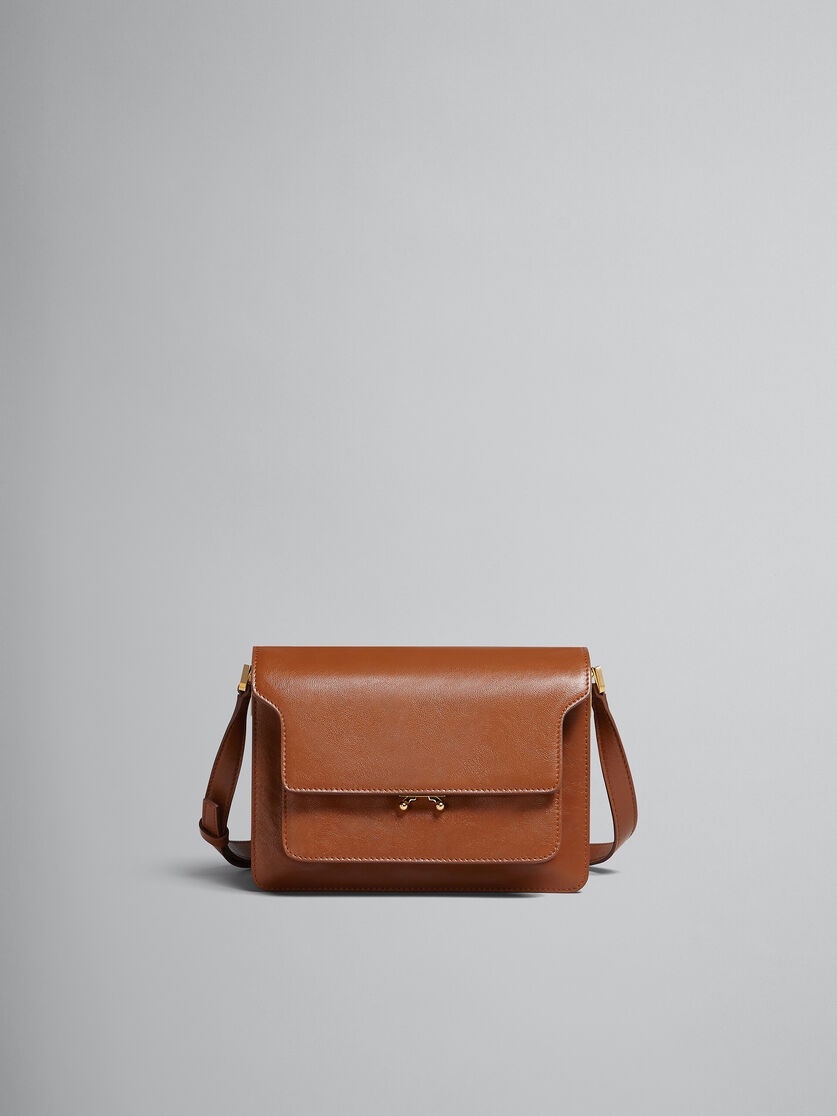 TRUNK SOFT MEDIUM BAG IN BROWN LEATHER - 1