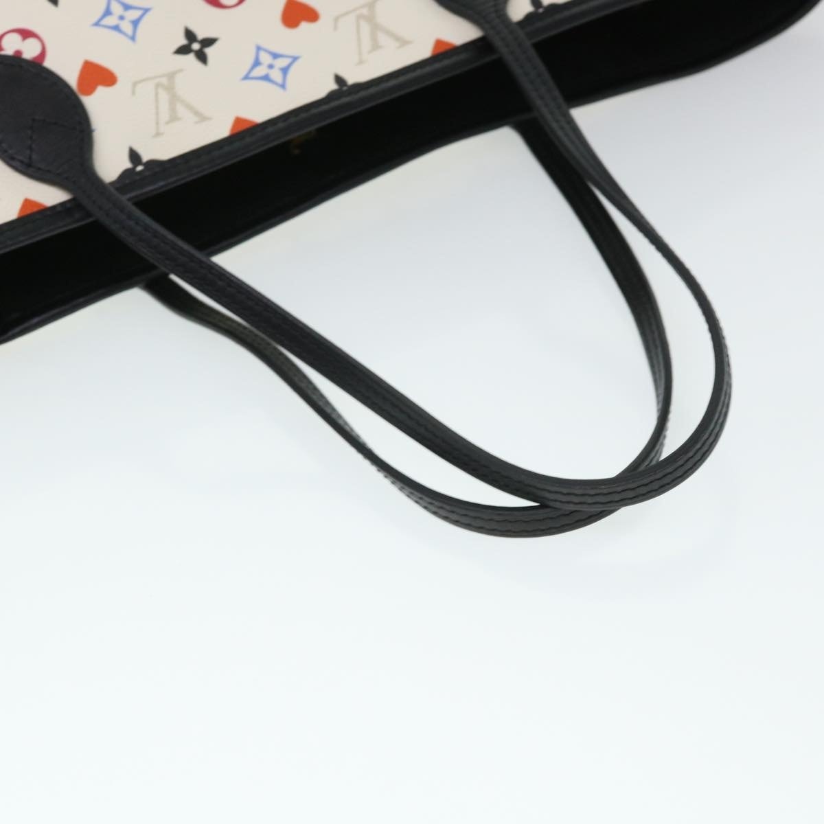 LOUIS VUITTON Monogram Game Neverfull MM Tote Bag White M57462 - 7
