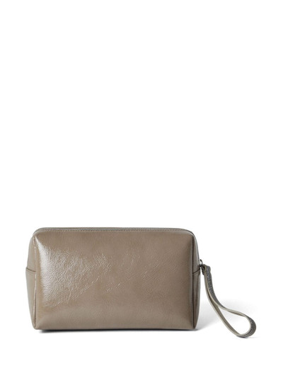 Brunello Cucinelli leather travel pouch outlook