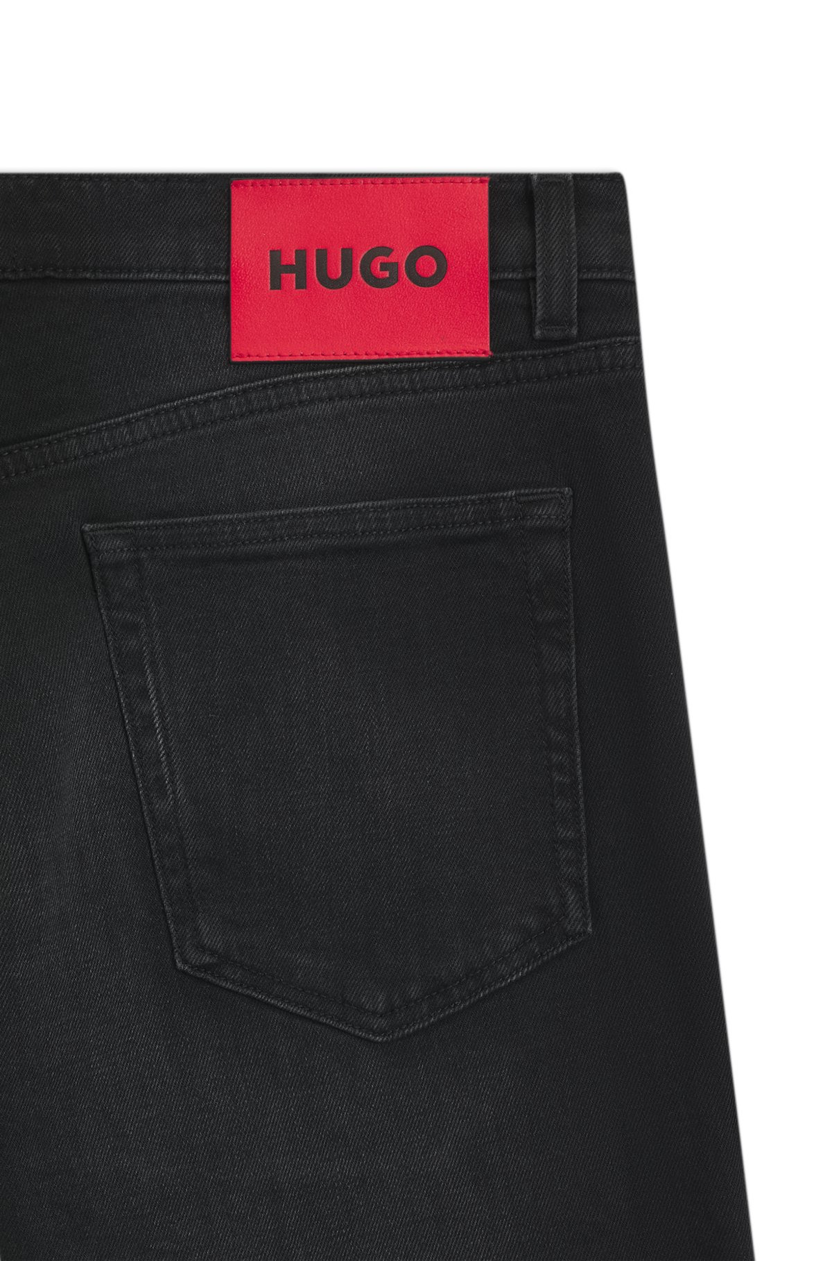 EXTRA-SLIM-FIT BLACK JEANS IN STRETCH DENIM - 6