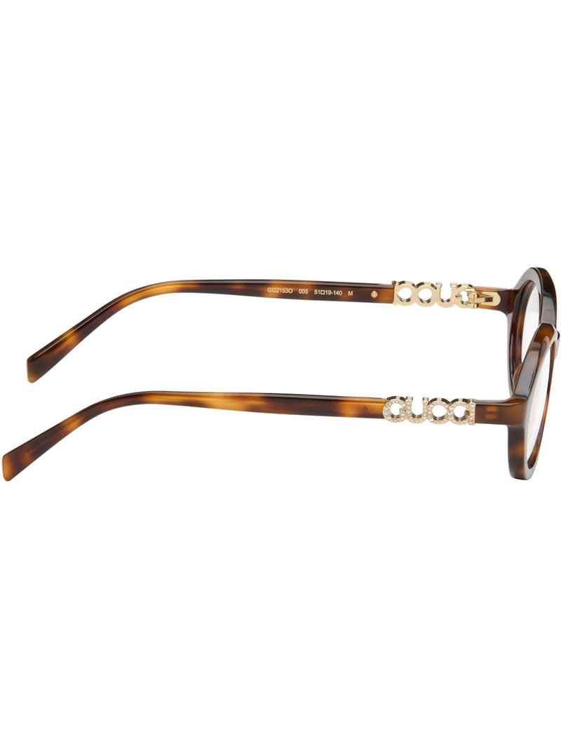GUCCI Brown Oval Optical Glasses outlook