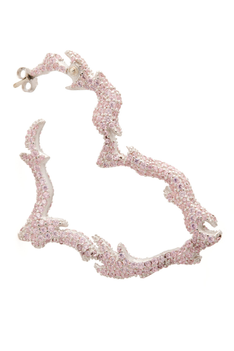 PINK FLAME HEART EARRINGS 3