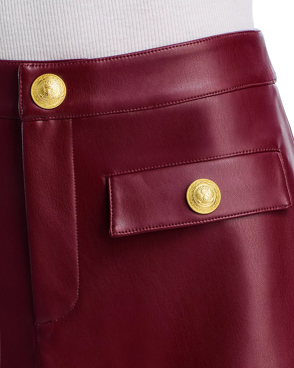 Dionne Faux Leather High Waisted Shorts - 4