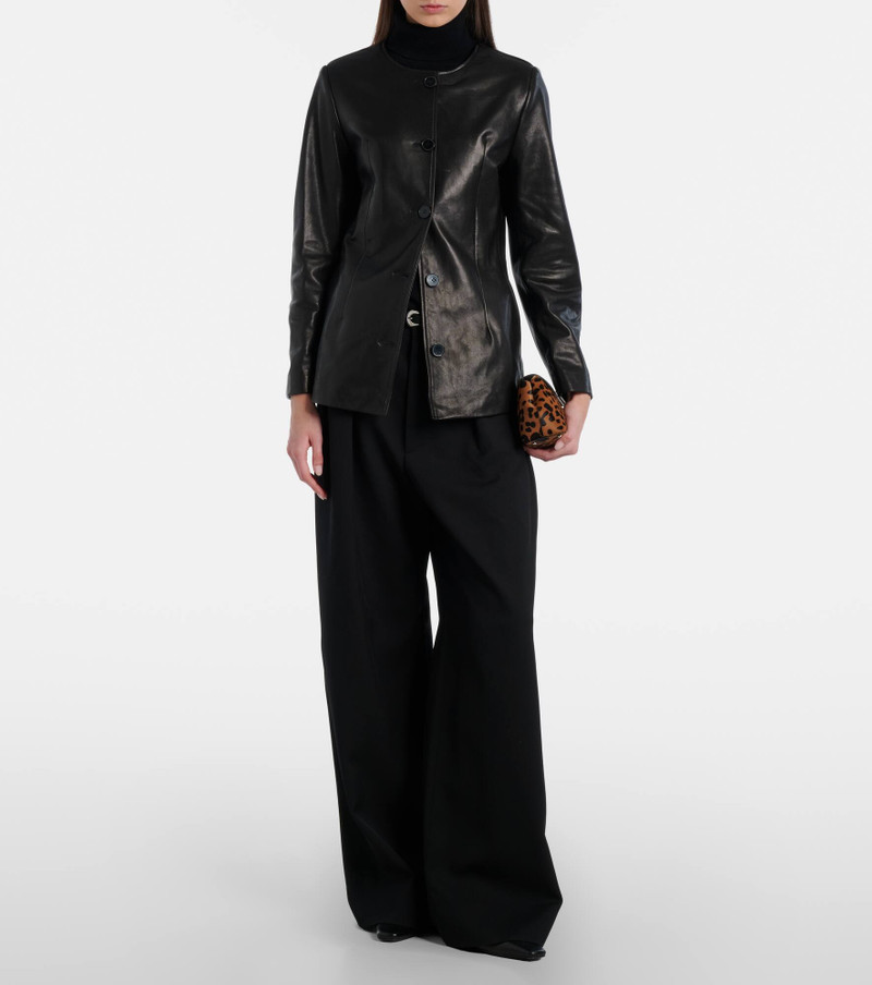 NOUR HAMMOUR Maud leather jacket outlook