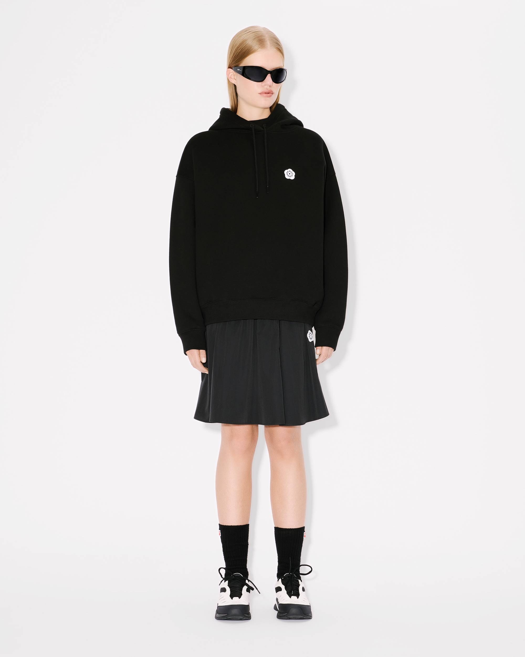 'Boke Flower 2.0' embroidered oversized hoodie in cotton - 5