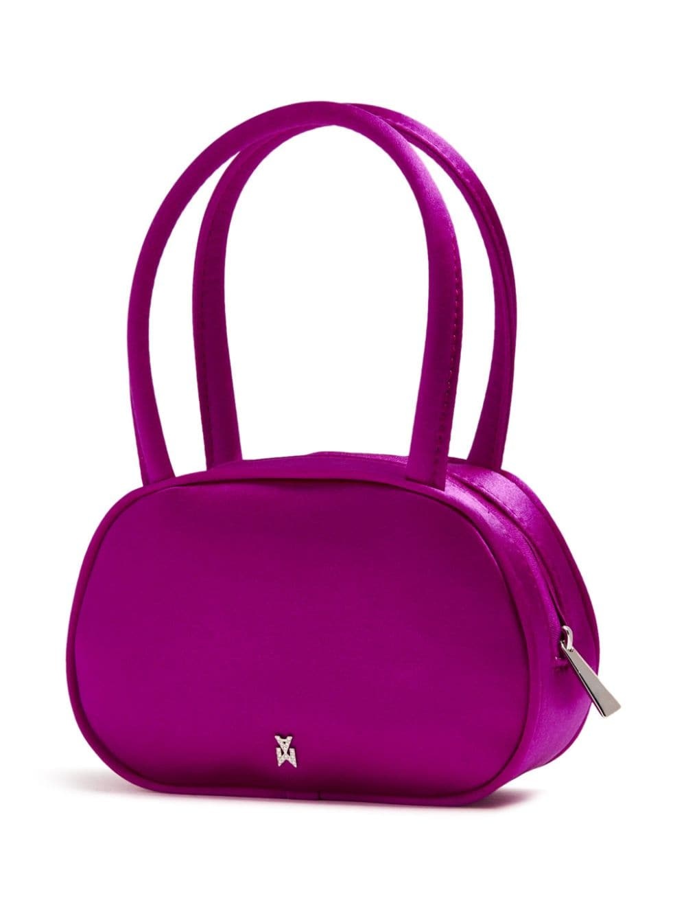 logo-embellished satin shoulder bag - 2