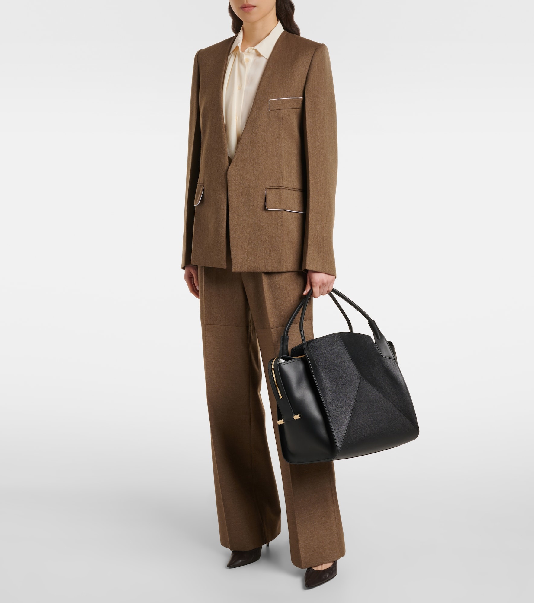 Victoria leather tote bag - 5