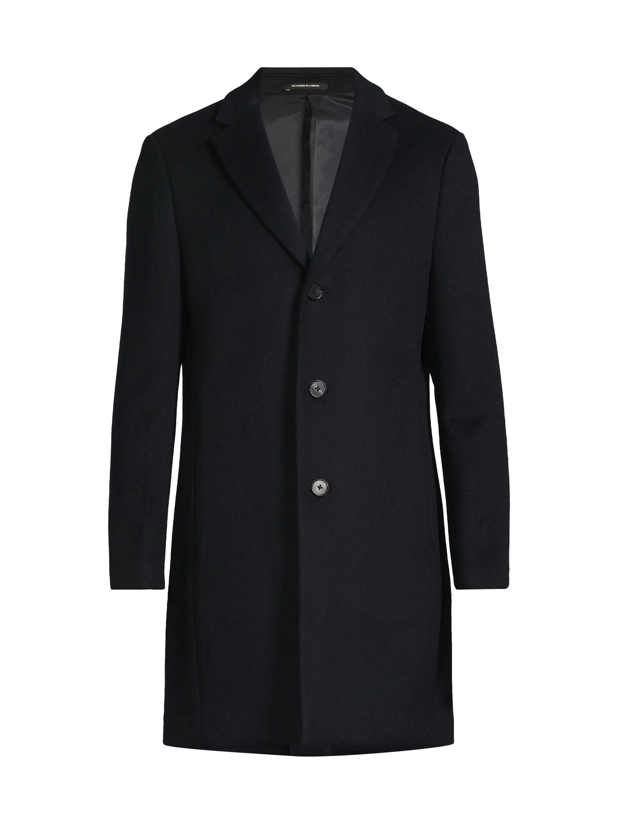 Men's Gable Wool-Blend Topcoat - Navy - 1